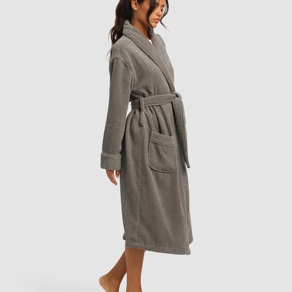 Cozy Earth Ribbed Terry Bath Robe - Picture 4 of 8